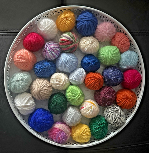 Wollreste zum basteln stricken - wollreste,