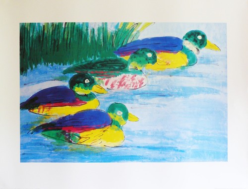 Original vintage kunst poster - original,