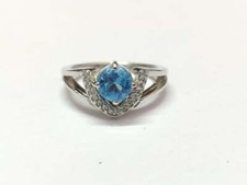 925 Sterlingsilber Blau Topas