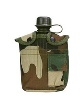Militär Plastik Trinkflasche mit Thermofutter Woodland Haken Alice 1 Liter