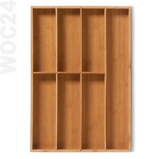 44 x 30 Besteckeinsatz Besteckkasten BAMBUS HOLZ Schubladeneinsatz Besteckhalter