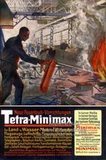 Tetra Minimax Feuerlöscher Feuerschutz Branschutz Plakat Braunbeck Motor A2 014