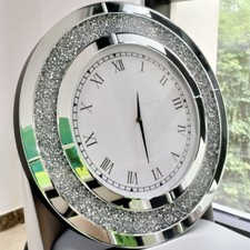 Wanduhr Spiegel Luxus Kristall