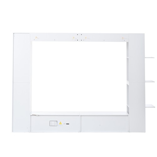 Wohnwand weiß 228x30x170 - weiß,