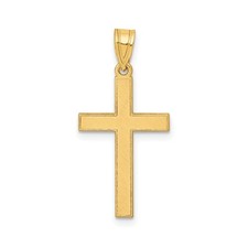 14k Gelbgold Kreuz Anhänger