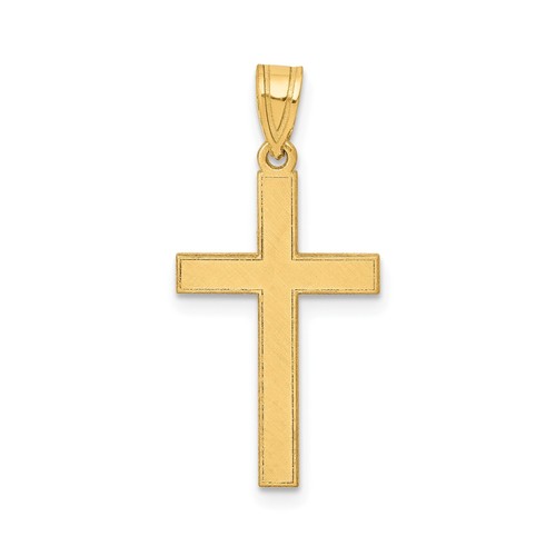14k gelbgold kreuz anhänger - 14k,