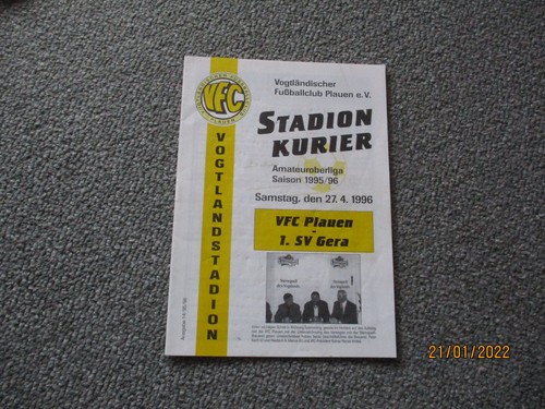 Programm vfc plauen 1 - programm, sv