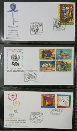 Sammlung uno wien fdc album - fdc, im