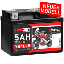 LANGZEIT YB4L-B Gel Roller Batterie 12V 5Ah 50411 CB4L-B 12N4-3B YB4L-A ers 4Ah