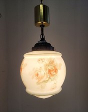 Deckenlampe Opalglas Messing