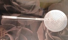 DDR Schöpfkelle, Schaumkelle Alu 35,5 cm Kantine Gaststätte gebraucht 