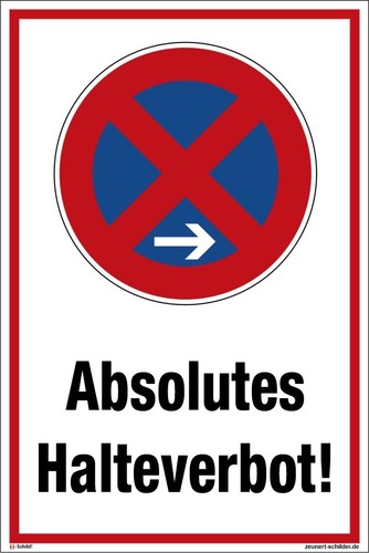 Absolutes halteverbot - absolutes,