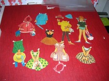 anziehpuppe Mädchen Papier Vintage
