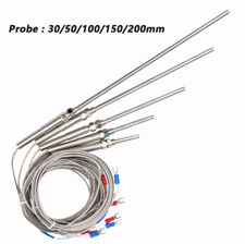 Abgasfühler Rauchgasfühler K-Typ M8 Edelstahl Temperatur Sensor 30mm-200mm länge