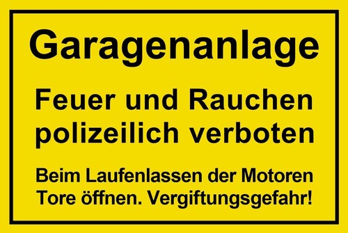 Schild garagenanlage - garagenanlage,
