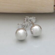 Ohrringe Ohrstecker Kugeln Ø ca.  5,0 mm in 585/14K Weißgold