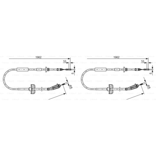 Bosch handbremsseil seilzug - 2x,