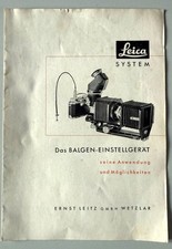 LEITZ LEICA Anleitung Balgen