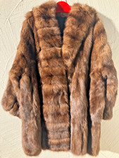 Russischer, luxuriöser Zobel Wende-Pelzmantel mit Kapuze ,Silbergranne NP 24500€