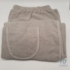 Saunakilt & Tuch Set, Frottee, Grau, Unisex, 80x140cm, Weich & Saugfähig