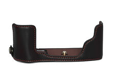 Echtleder Halbschale Olympus E-M5 II Tasche Etui coffee Kameratasche CC1795c