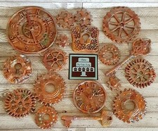 Handgefertigt 100 % essbar große Steam Punk Zahnräder Schlüssel Kompass Uhr Tortenaufleger Set
