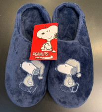 NEU PEANUTS SNOOPY DAMEN HAUSSCHUHE PANTOFFELN WEICH 38/39 SCHLAPPEN BLAU
