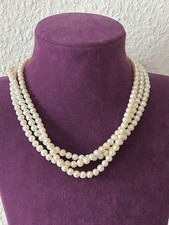 Dreiteilige echte Perlenkette 