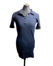 Thom Browne Kleid Damen Small Shirt Bodycon Dress Stretch Navy Blau Größe XS
