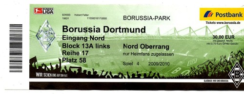 Ticket borussia - bl,
