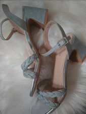 NEUE Festliche Schuhe Silber Glitzer In Gr.38 Weihnachten Silvester