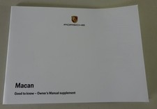 Anlage zur Betriebsanleitung / Handbuch | Porsche Macan | Stand 08/2022