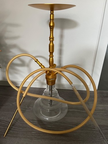 Goldene shisha set mit - goldene,
