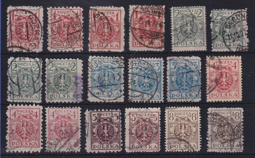 Polen 1920 lot werte - polen, 1920/22