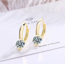 Zirkonia Ohrringe Creolen für Frauen 925 Silber Retro-Classic, Eleganz