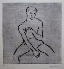 Eduard Bargheer. Sitzender. Signiert. 1932. Hamburg.