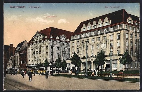 Dortmund königswall mit - ak, dortmund,
