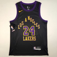 Kobe #24 Bryant Lakers Retro City Edition Schwarzes Trikot