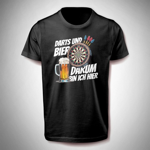 Shirt darts und bier darum - t-shirt,