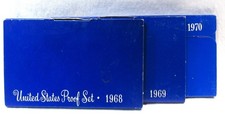 Lot of 3 Proof Sets 1968, 1969