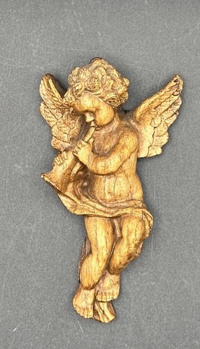 Holzfigur engel musizierender - engel,