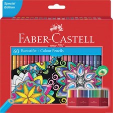 Buntstifte Faber-Castell Castle Etui mit 60 Farben bunt Farbstifte Malstifte