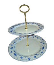 Zweistöckige Etagere Teller Arzberg Form 1382 Blaublüte 