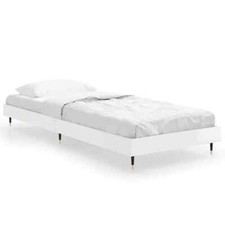 Bettgestell Hochglanz-Weiß