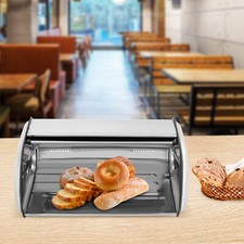 Premium-Edelstahl-Brotkasten mit großem Fassungsvermögen und Deckel