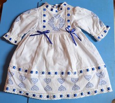 älteres auf wendiges Puppenkleid, 38 cm lang f. Schildkröt, Kruse u.a.