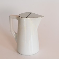 Villeroy & Boch Krug weiß Mettlach Wasser Milch Kanne mit Edelstahl Deckel