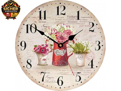 Vintage blume wanduhr - cm,