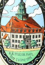 Alter Reservistenkrug Telegraphen München Bayern Telegrafen Bierkrug Krug 1913