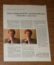 Seltene Werbung GUINNESS - Irgendein englisches Bier 1977